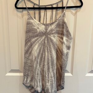 Chaser Spiral Tie-Dye Camisole - Gray and Brown